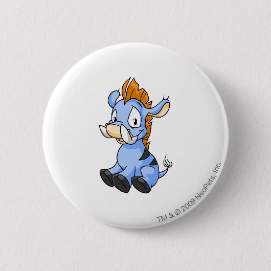 Badge Rond 5 Cm Bleu de Moehog (Devant)
