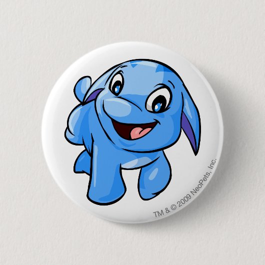 Badge Rond 5 Cm Bleu de Poogle (Devant)