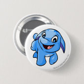 Badge Rond 5 Cm Bleu de Poogle (Devant & derrière)