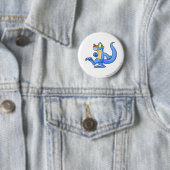 Badge Rond 5 Cm Bleu de Techo (En situation)