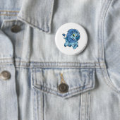 Badge Rond 5 Cm Bleu de Tonu (En situation)