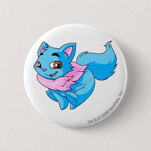 Badge Rond 5 Cm Bleu de Wocky (Devant)