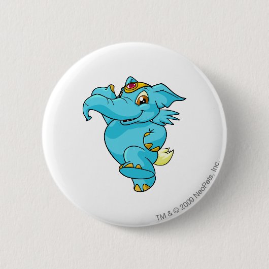 Badge Rond 5 Cm Bleu d'Elephante (Devant)