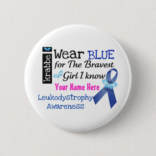 Badge Rond 5 Cm BLEU d'usage de _I de bouton de conscience de