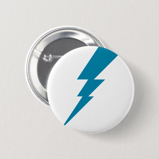 Badge Rond 5 Cm Bleu éclair (Devant & derrière)