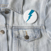Badge Rond 5 Cm Bleu éclair (En situation)