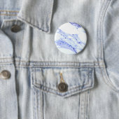 Badge Rond 5 Cm Bleu et Marbre blanc (En situation)