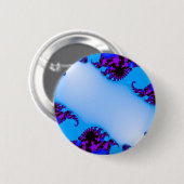 Badge Rond 5 Cm bleu fractal (Devant & derrière)