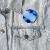 Badge Rond 5 Cm bleu fractal (En situation)