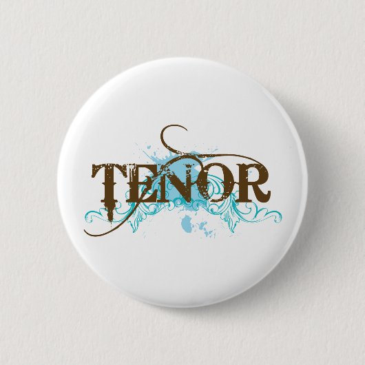 Badge Rond 5 Cm Bleu frais de tenor (Devant)