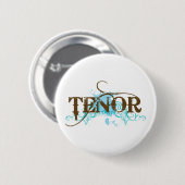 Badge Rond 5 Cm Bleu frais de tenor (Devant & derrière)