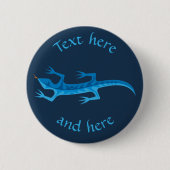 Badge Rond 5 Cm Bleu Lizard (Devant)