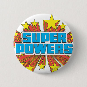 Badge Rond 5 Cm Bleu logo Super Powers™
