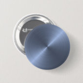 Badge Rond 5 Cm Bleu métallique (Devant & derrière)