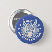 Badge Rond 5 Cm Bleu n'importe qui (Devant & derrière)