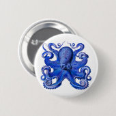 Badge Rond 5 Cm Bleu octopique de Haeckel (Devant & derrière)