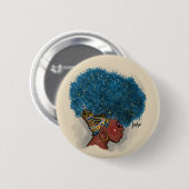 Badge Rond 5 Cm Bleu pour des boutons (Devant & derrière)