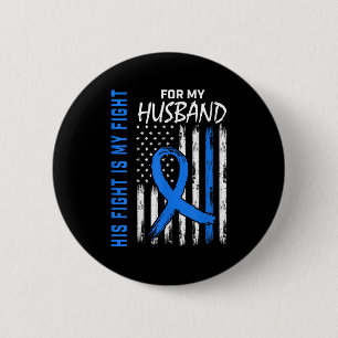 Badge Rond 5 Cm Bleu Sa lutte est ma lutte Conscience du diabète C
