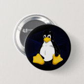 Badge Rond 5 Cm Bleu Sobel de TUX (Devant & derrière)