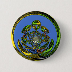 Badge Rond 5 Cm Bleu traditionnel