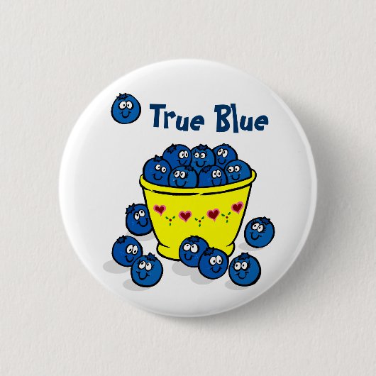 Badge Rond 5 Cm Bleu vrai (Devant)