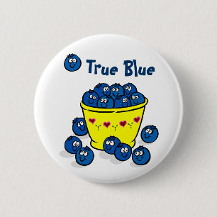 Badge Rond 5 Cm Bleu vrai