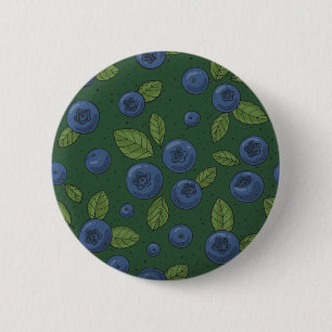 Badge Rond 5 Cm Bleus sur vert foncé