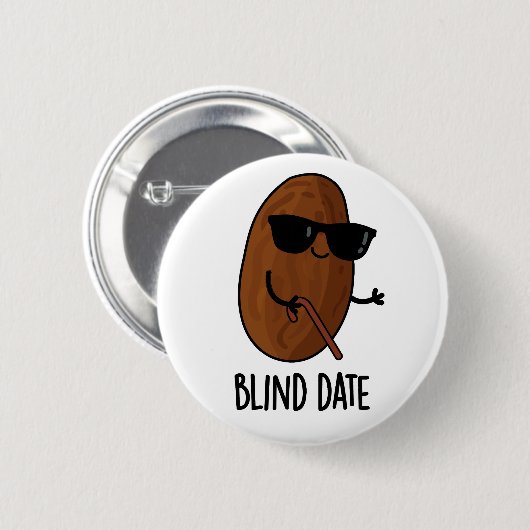 Badge Rond 5 Cm Blind Date Funny Fruit Pun (Devant & derrière)