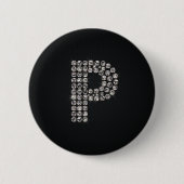 Badge Rond 5 Cm bling - P (Devant)