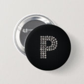 Badge Rond 5 Cm bling - P (Devant & derrière)