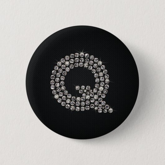 Badge Rond 5 Cm bling - Q (Devant)