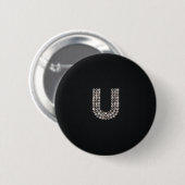 Badge Rond 5 Cm bling - U (Devant & derrière)
