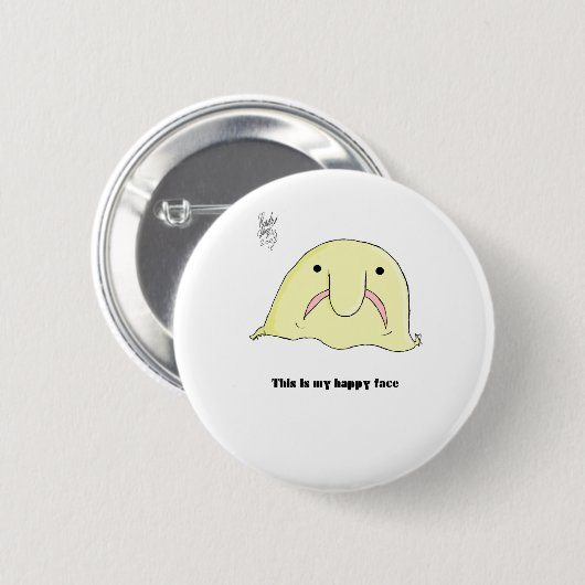 Badge Rond 5 Cm Blobfish (Devant & derrière)
