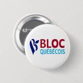 Badge Rond 5 Cm Bloc Quebecois (Devant & derrière)