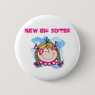 Badge Rond 5 Cm Blond New Big Sister Tshirts et cadeaux
