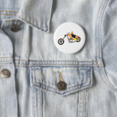 Badge Rond 5 Cm Blond sur un hélico (En situation)