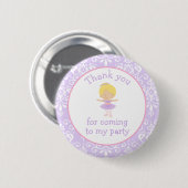 Badge Rond 5 Cm Blonde Ballerina fête d'anniversaire (Devant & derrière)