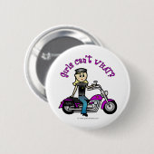 Badge Rond 5 Cm Blonde Biker (Devant & derrière)