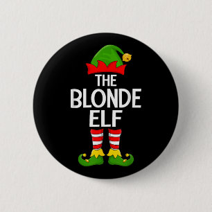 Badge Rond 5 Cm Blonde Elf Xmas Correspondance Famille Elf Squad C