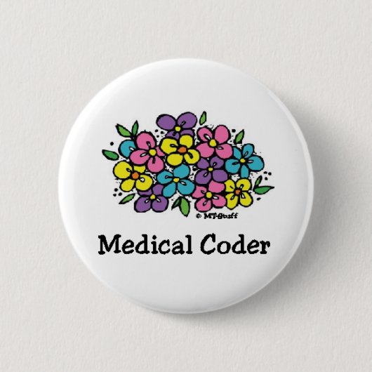 Badge Rond 5 Cm Bloques de codeur Médicales1 (Devant)