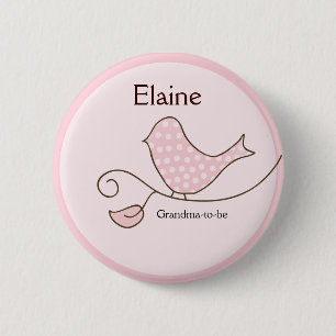 Badge Rond 5 Cm BLOSSOM Bouton personnalisé BLOSSOM Tendance NOM D