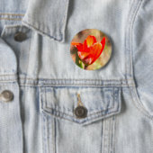 Badge Rond 5 Cm Blossom de la tulipe rouge (En situation)