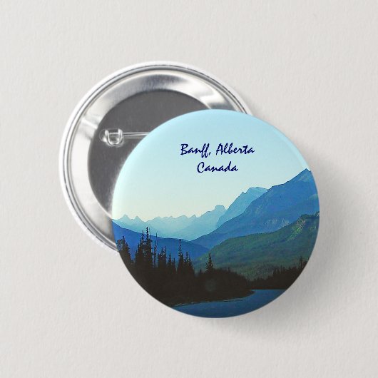 Badge Rond 5 Cm Blue Banff (Devant & derrière)
