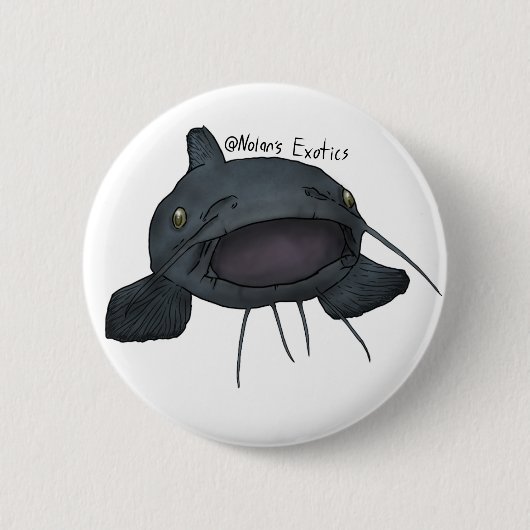 Badge Rond 5 Cm Blue catfish pin (Devant)