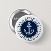 Badge Rond 5 Cm Blue Circle blanc (Devant & derrière)