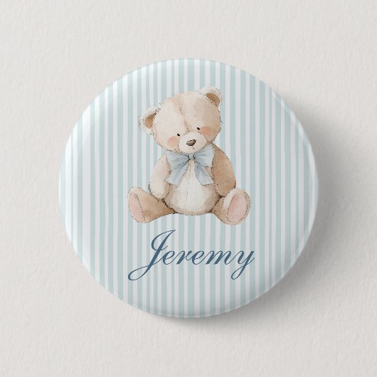 Badge Rond 5 Cm Blue Elegant Teddy Bear Button (Devant)
