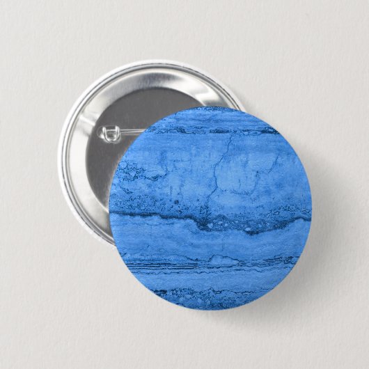 Badge Rond 5 Cm Blue Granite pattern, blue marble, blue stone (Devant & derrière)