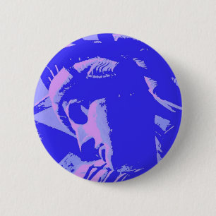 Badge Rond 5 Cm Blue Lady Liberty