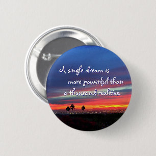 Badge Rond 5 Cm Blue Orange Sunset Photo Une Citation De Rêve Uniq