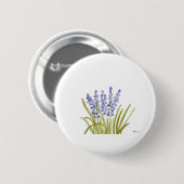 Badge Rond 5 Cm Bluebells fleurs élégante aquarelle bleu nature (Devant & derrière)